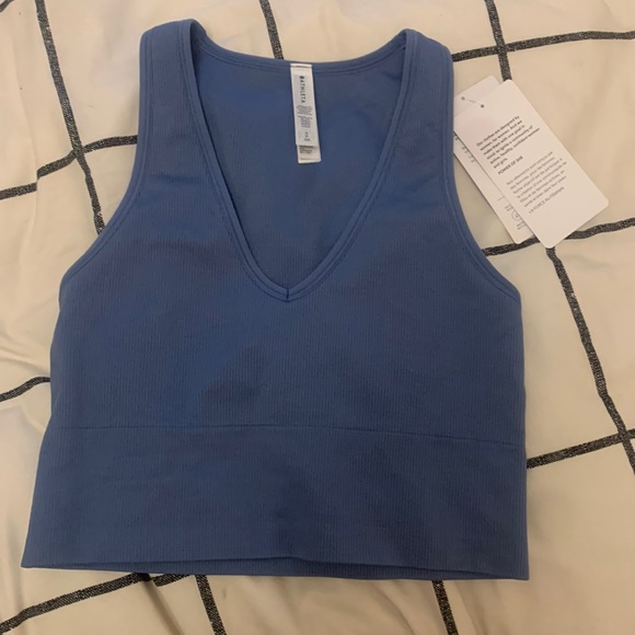Athleta aurora crop rib tank!đź’™ - Picture 1 of 4